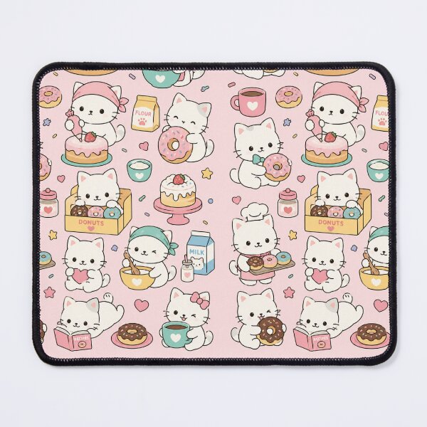 Item preview, Cute Bakery Cat Kawaii Pattern designed and sold by Soft Berry Studio.