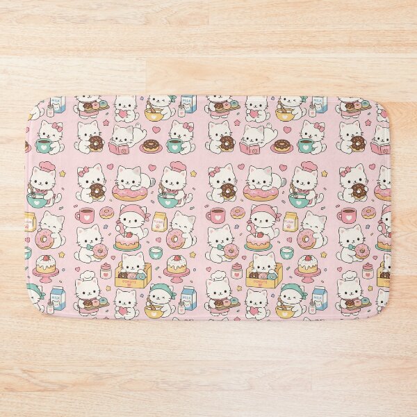 Item preview, Cute Bakery Cat Kawaii Pattern designed and sold by Soft Berry Studio.