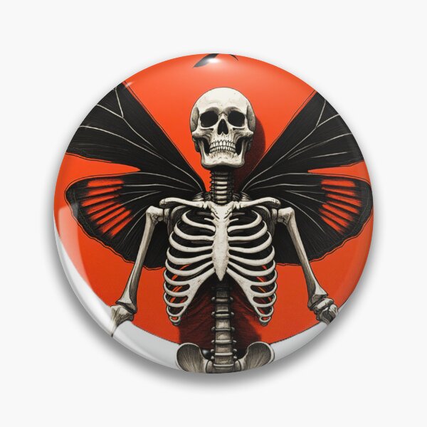 Item preview, Gothic Skeleton with Red and Black Moth Wings Under Red Moon designed and sold by Dark-Circuit-Haven.