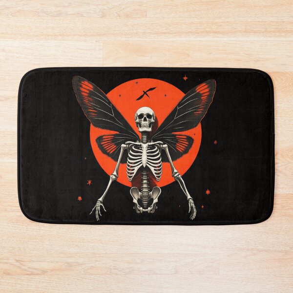 Item preview, Gothic Skeleton with Red and Black Moth Wings Under Red Moon designed and sold by Dark-Circuit-Haven.