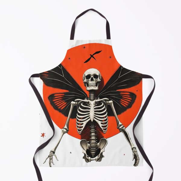 Item preview, Gothic Skeleton with Red and Black Moth Wings Under Red Moon designed and sold by Dark-Circuit-Haven.