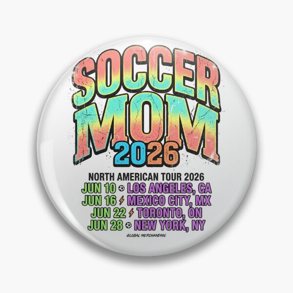 Item preview, Soccer Mom 2026 Tour Cities North America Football designed and sold by PictoVibe.