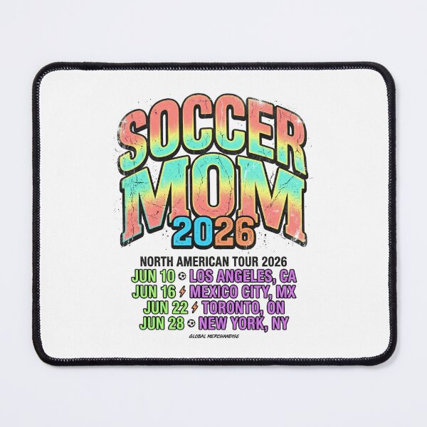 Item preview, Soccer Mom 2026 Tour Cities North America Football designed and sold by PictoVibe.