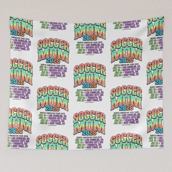 Item preview, Soccer Mom 2026 Tour Cities North America Football designed and sold by PictoVibe.