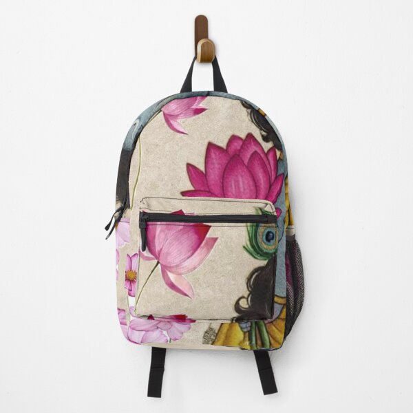 Item preview, Cute Baby Krishna with Lotus Flowers | Kawaii Bal Krishna Aesthetic Art designed and sold by Pixel&Petal.