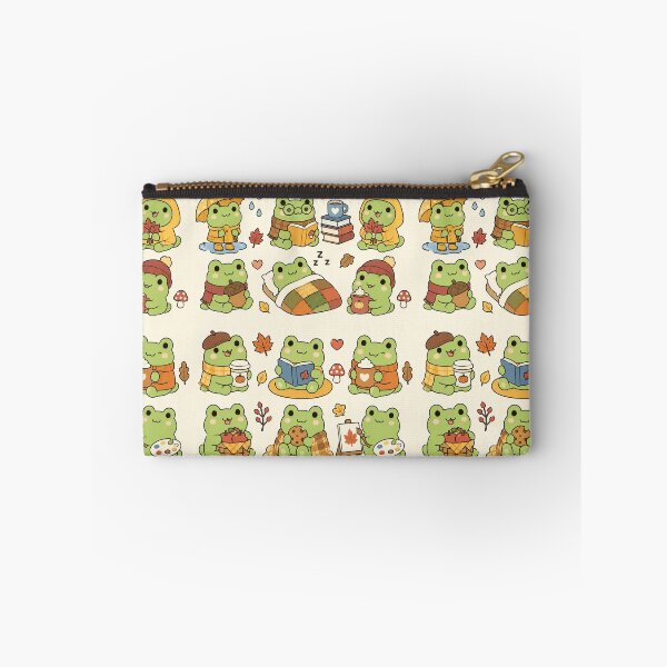 Item preview, Cute Autumn Frog Kawaii Pattern designed and sold by Soft Berry Studio.