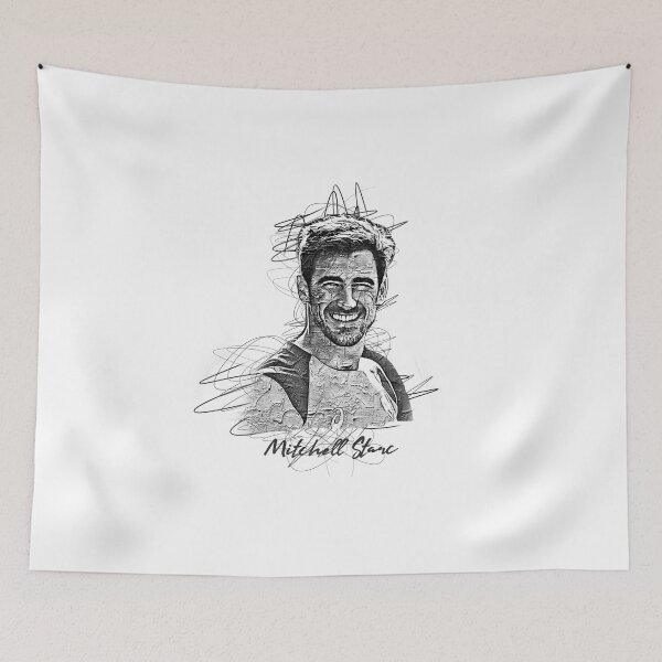 Item preview, Mitchell Starc Abstract Sketch Art designed and sold by graphic-genie.