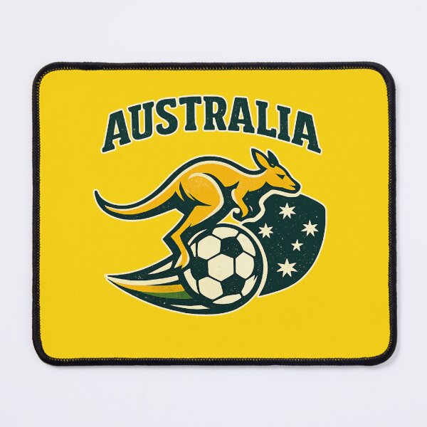 Item preview, Australia 2026 Soccer Kangaroo, Green & Gold Football Fan Design designed and sold by Cadsdiva.