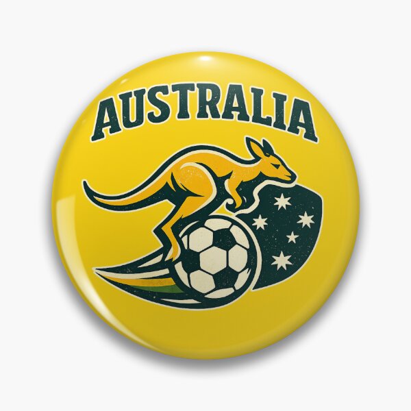 Item preview, Australia 2026 Soccer Kangaroo, Green & Gold Football Fan Design designed and sold by Cadsdiva.