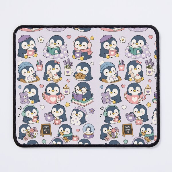 Item preview, Cute Cozy Penguin Kawaii Pattern designed and sold by Soft Berry Studio.