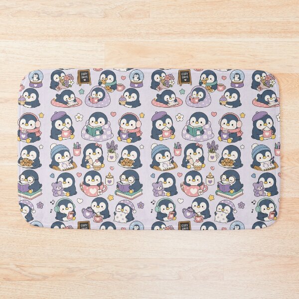 Item preview, Cute Cozy Penguin Kawaii Pattern designed and sold by Soft Berry Studio.