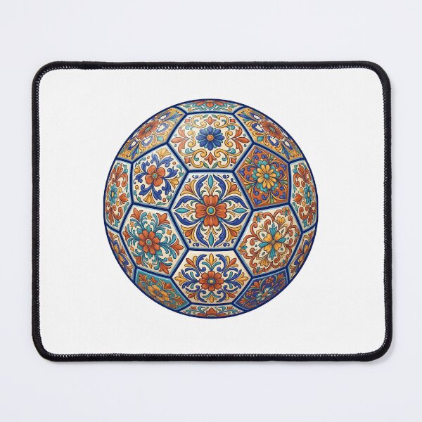 Item preview, Viva El Futbol Mexican Talavera Tile Soccer Ball designed and sold by PictoVibe.