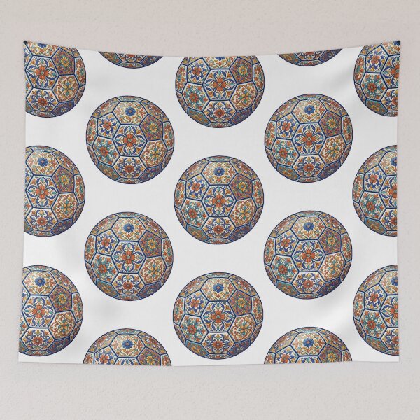 Item preview, Viva El Futbol Mexican Talavera Tile Soccer Ball designed and sold by PictoVibe.