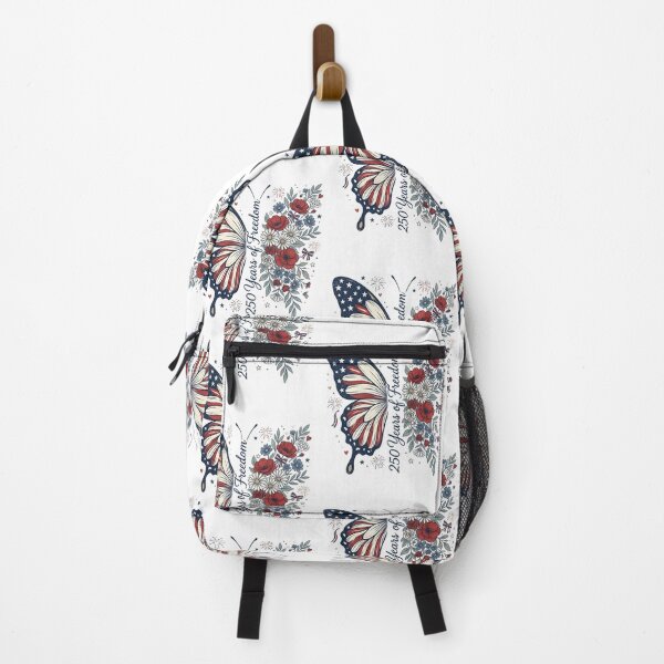Item preview, butterfly American Flag flowers happy 4th July gift designed and sold by Amzkao.