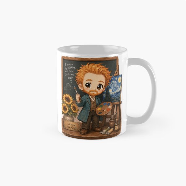 Item preview, Chibi Vincent van Gogh | Cute Artist Cartoon designed and sold by YumiStories Shop.