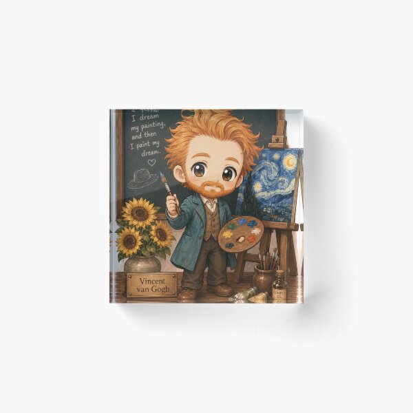 Item preview, Chibi Vincent van Gogh | Cute Artist Cartoon designed and sold by YumiStories Shop.