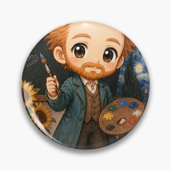 Item preview, Chibi Vincent van Gogh | Cute Artist Cartoon designed and sold by YumiStories Shop.
