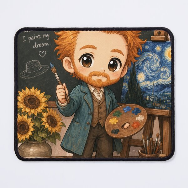 Item preview, Chibi Vincent van Gogh | Cute Artist Cartoon designed and sold by YumiStories Shop.