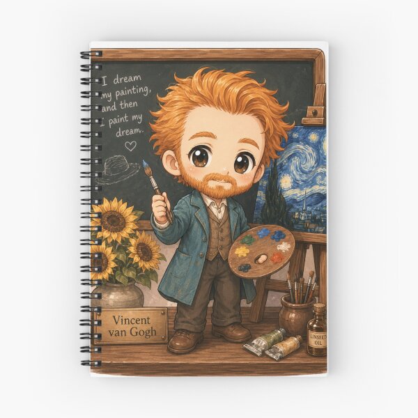 Item preview, Chibi Vincent van Gogh | Cute Artist Cartoon designed and sold by YumiStories Shop.