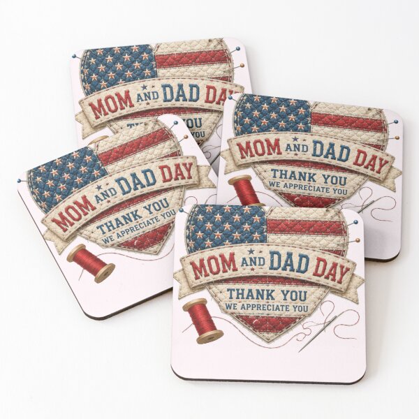 Item preview, Vintage Patchwork Happy Parents Day Mom and Dad designed and sold by Applecrunch.