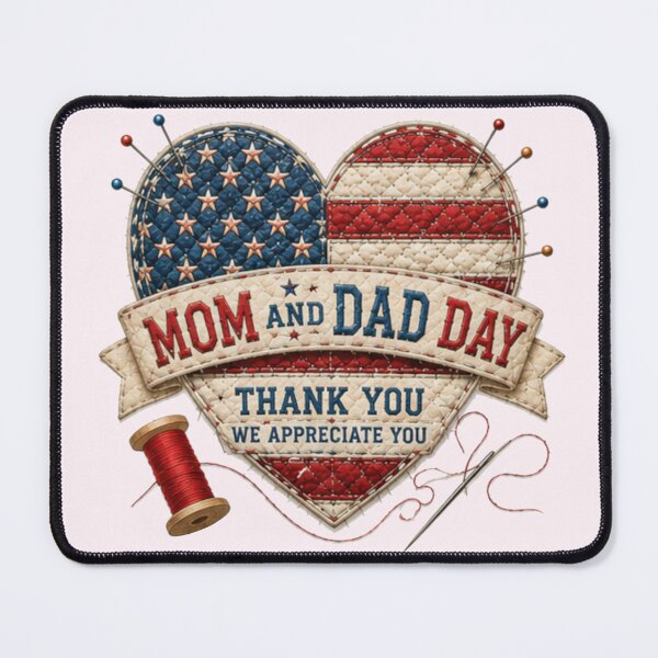 Item preview, Vintage Patchwork Happy Parents Day Mom and Dad designed and sold by Applecrunch.