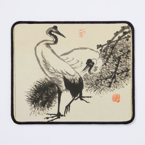 Item preview, Traditional Korean Crane Painting with Calligraphy Symbol of Longevity, Wisdom and Peace designed and sold by allpalgo.