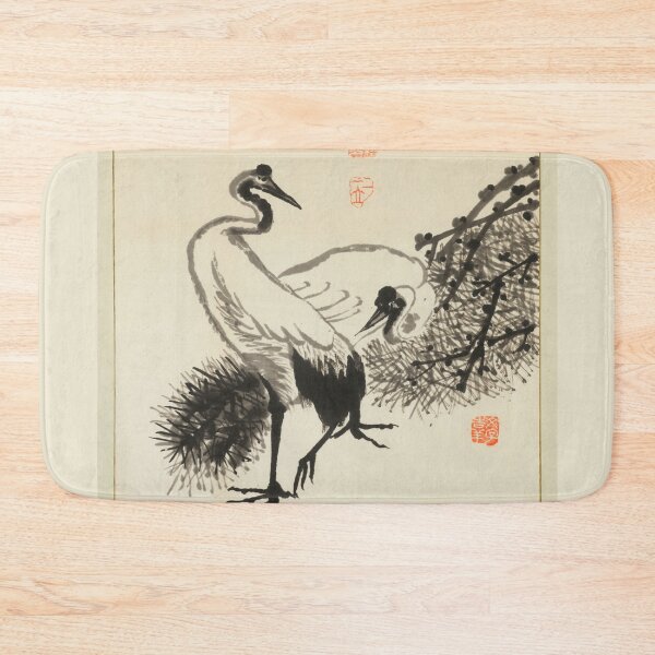 Item preview, Traditional Korean Crane Painting with Calligraphy Symbol of Longevity, Wisdom and Peace designed and sold by allpalgo.