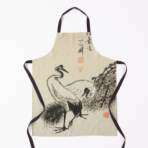 Item preview, Traditional Korean Crane Painting with Calligraphy Symbol of Longevity, Wisdom and Peace designed and sold by allpalgo.