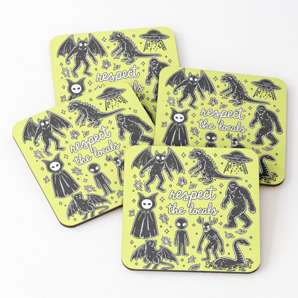 Aperçu de l'œuvre Respectez les créatures locales : Cryptide, Mothman, Sasquatch, Bigfoot créée et vendue par NoThoughtsCat.