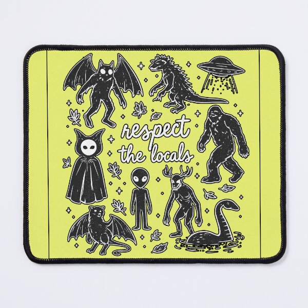 Item preview, Respect the Locals Cryptid, Mothman, Sasquatch, Bigfoot designed and sold by NoThoughtsCat.