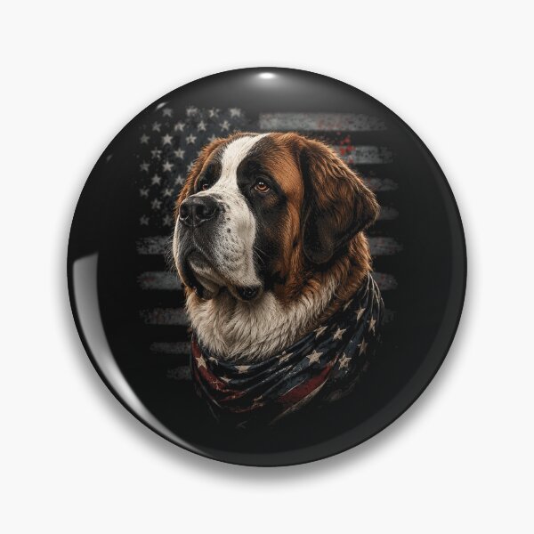 Item preview, Patriotic Saint Bernard Dog American Flag designed and sold by CleoJames.