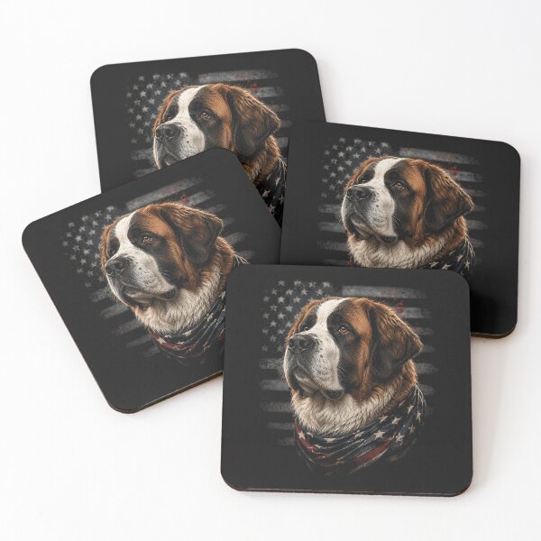 Item preview, Patriotic Saint Bernard Dog American Flag designed and sold by CleoJames.