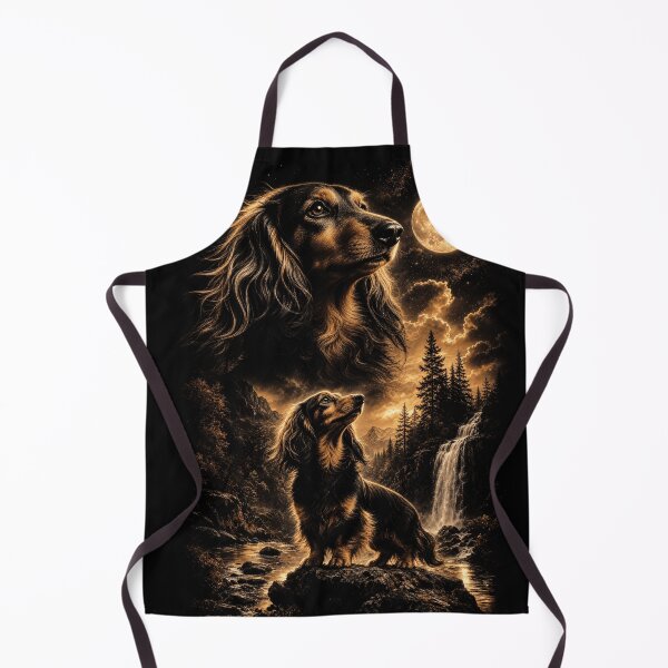 Item preview, Dachshund Howling To The Moon Vintage Funny Wiener Dog designed and sold by YourArt7.