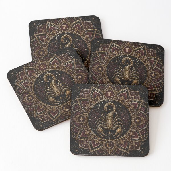 Item preview, Scorpio Mandala – Gold Celestial Zodiac Design designed and sold by Vexorask.