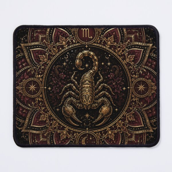 Item preview, Scorpio Mandala – Gold Celestial Zodiac Design designed and sold by Vexorask.
