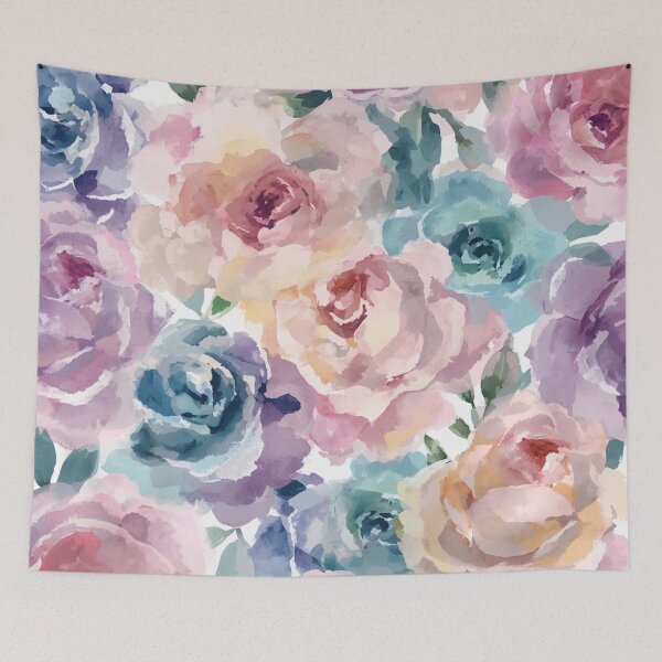 Item preview, Colorful Pastel Rose Floral Pattern  designed and sold by SeaStarAlex.