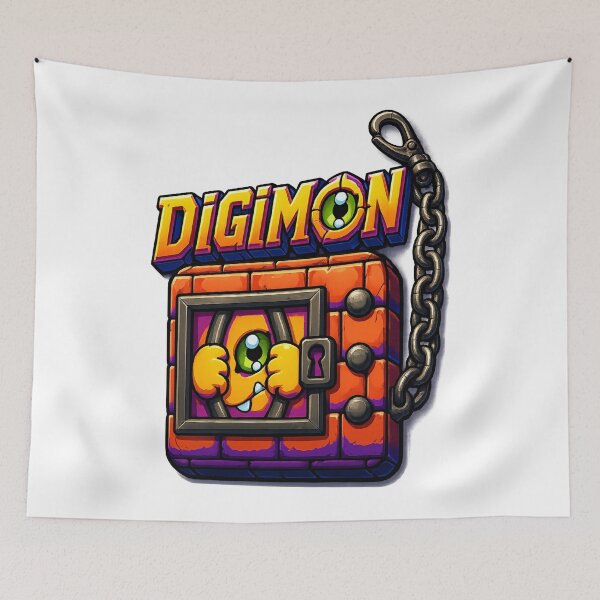 Item preview, DIGIMON Locked Behind Bars – Digital Monster Prison Design designed and sold by Espinazul.