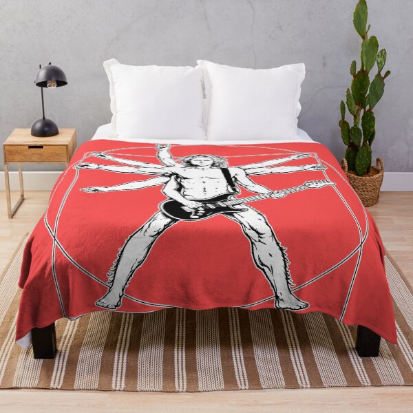 Item preview, Retro Leonardo da Vinci Vitruvian Man Playing Guitar designed and sold by NoThoughtsCat.