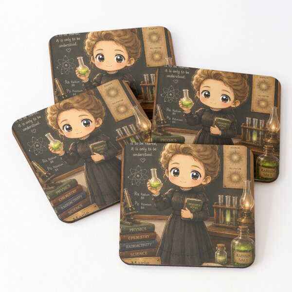 Item preview, Chibi Marie Curie | Cute Scientist and Chemistry Icon designed and sold by YumiStories Shop.