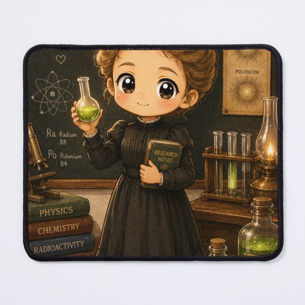 Item preview, Chibi Marie Curie | Cute Scientist and Chemistry Icon designed and sold by YumiStories Shop.