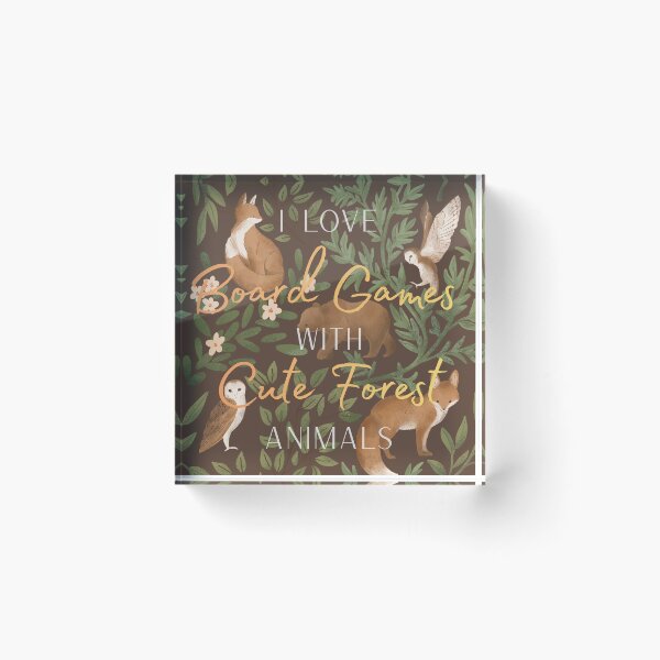 Item preview, I love Board Games with Cute Forest Animals designed and sold by MagicMangoes.
