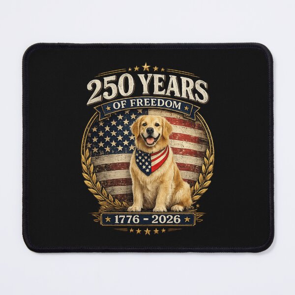 Item preview, 250 Years America Anniversary Golden Retriever designed and sold by CleoJames.