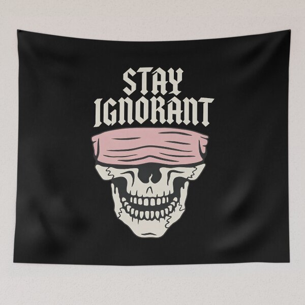 Item preview, Skull Blindfold Slogan Statement  designed and sold by Random-Toon.