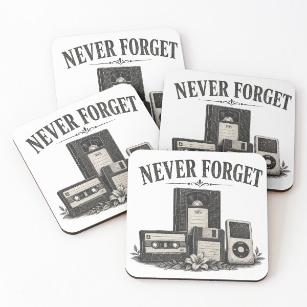 Item preview, Never Forget Retro Tech Nostalgia designed and sold by ChaosThreadsCo.
