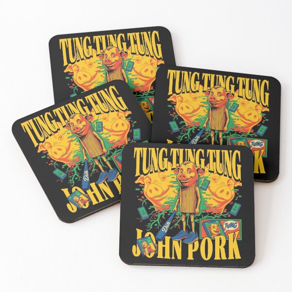 Item preview, Tung Tung Tung John Pork is Calling Brainrot Gen Z Meme designed and sold by Kitkin.