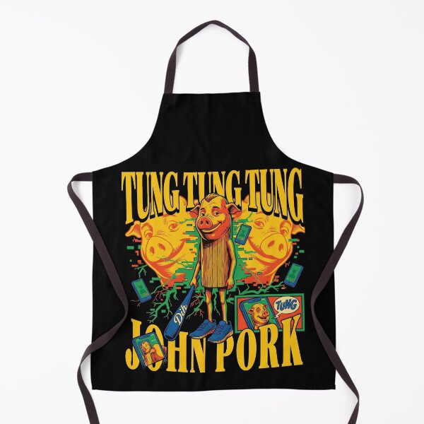 Item preview, Tung Tung Tung John Pork is Calling Brainrot Gen Z Meme designed and sold by Kitkin.