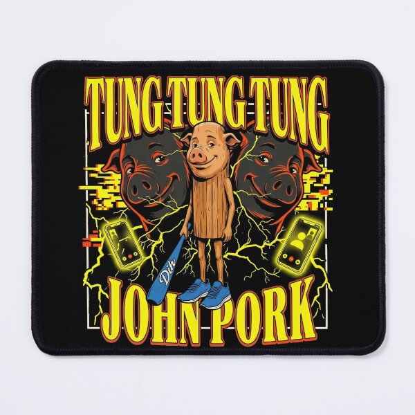 Item preview, John Pork Tung Tung Tung Meme Gen Z Brainrot Funny Call designed and sold by Kitkin.