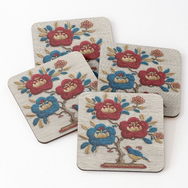 Item preview, Traditional Oriental Embroidery Floral Bird Art designed and sold by colorful-white.