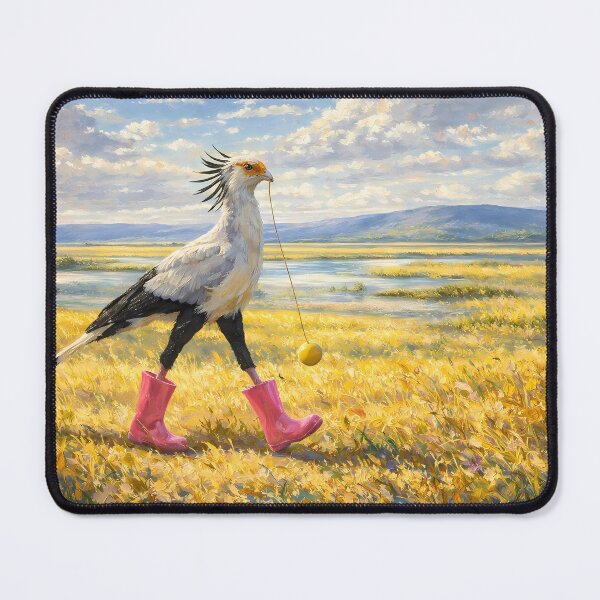 Item preview, Secretary Bird in Wellies Playing Yoyo designed and sold by M-Y-A-R-T-.