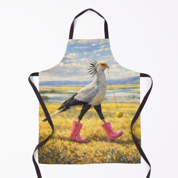 Item preview, Secretary Bird in Wellies Playing Yoyo designed and sold by M-Y-A-R-T-.